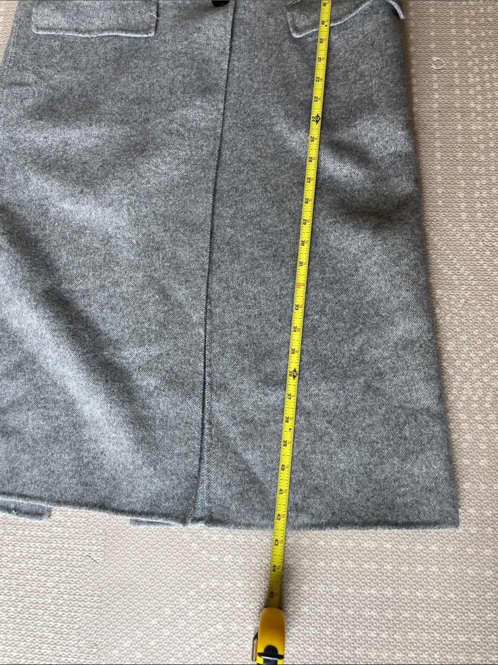Zara Gray Single-Button Wool Blend Long Trench Coat - Picture 6 of 10